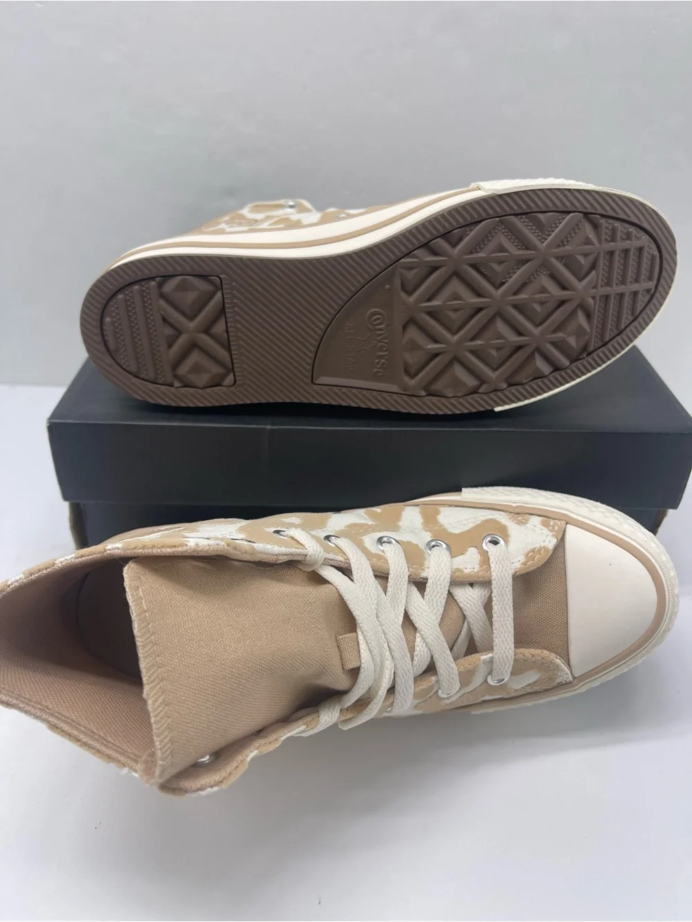 Converse WMNS CTAS EVA LIFT HI EGRET/WARM QUARRY/EGRET A11112C Platform Sneakers